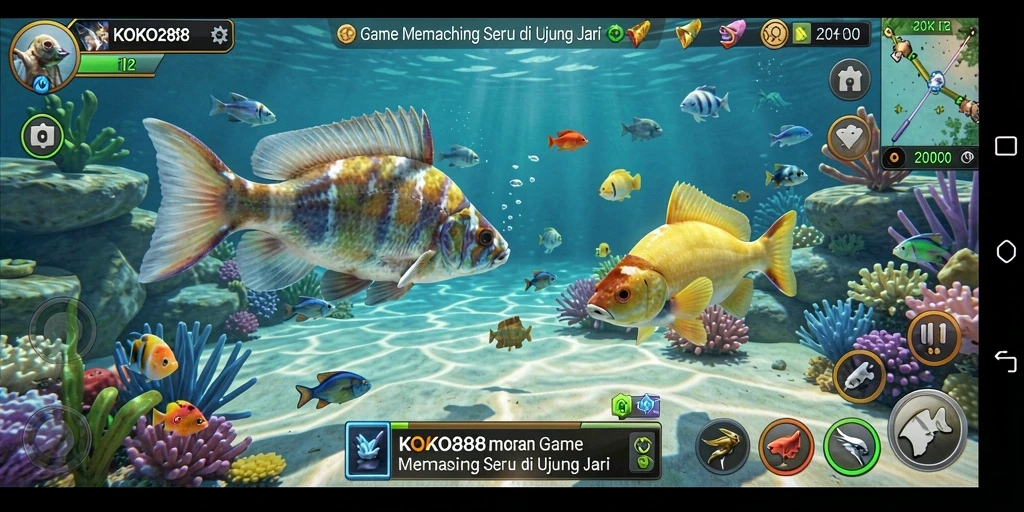 Tangkapan ikan yang memesona dalam gameplay KOKO288.