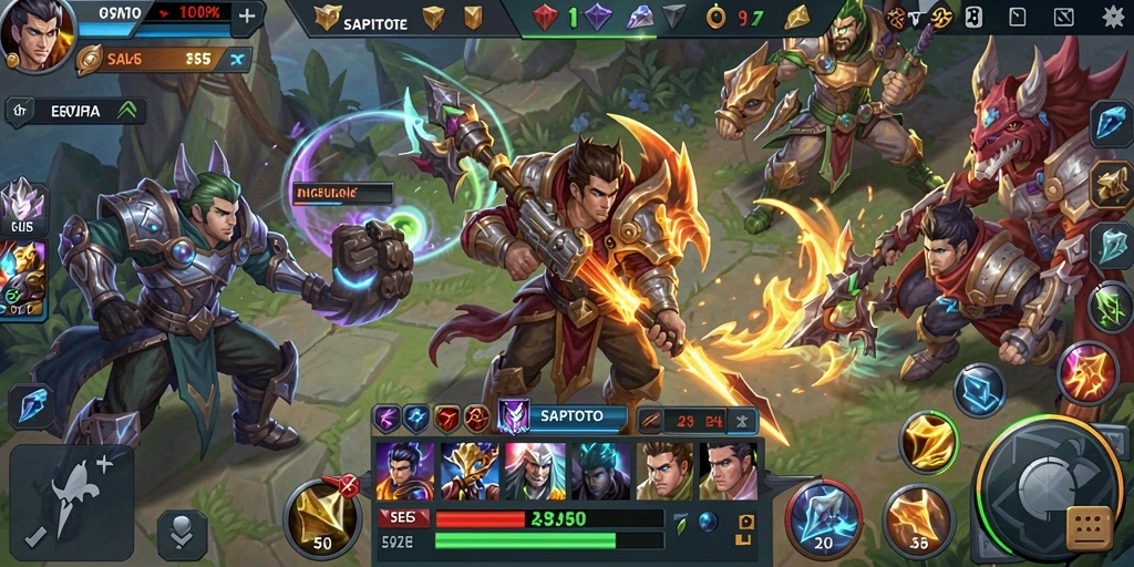 Tangkapan layar gameplay <strong>SAPITOTO</strong> menampilkan pertempuran seru antara pemain.